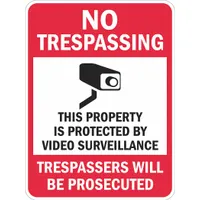 Reflective No Trespassing Sign: Aluminum, Mounting Holes Sign Mounting, 0.063 in Thick (MPN T1-1073-HI_12x18)