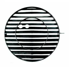 Replacement fan guard for HVACR equipment. Provides a protective barrier around rotating fan blades in portable heaters, ventilation systems, and air-moving units. Designed as a safety component to meet workplace standards.