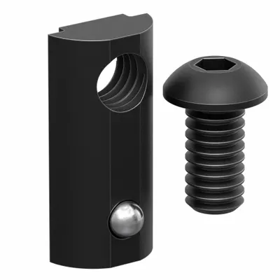 FAZTEK Drop In T-Nut: 5/16" -18 Size, 5/8 in Thread Lg, Flanged Button Head Socket Cap - Drop-In T-Nuts