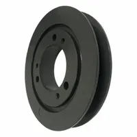 Single-groove V-belt pulley with 8.4 in outside diameter, cast iron construction, and SF quick-detachable bushed bore. Designed for power transmission systems requiring a single-belt drive, such as HVAC, conveyor, pump, and compressor applications