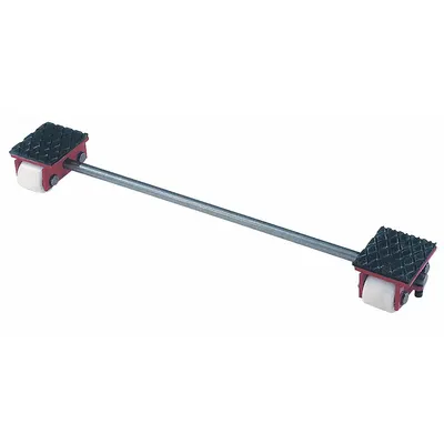 GKS-PERFEKT Machine Roller: 4,400 lb, 4 in Deck Ht, 5 1/2 in L x 4 3/4 in W, (4) Rollers - Front- & Rear-Support Machine Rollers