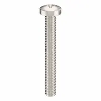 Machine Screw: M6x1.00 Thread Size, 50 mm Lg, 18-8, Stainless Steel, Plain, Pan, Phillips, 25 PK (MPN ZSCRW-301)