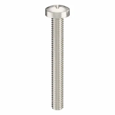USA INDUSTRIALS Machine Screw: M6x1.00 Thread Size, 50 mm Lg, 18-8, Stainless Steel, Plain - Pan Head Machine Screws