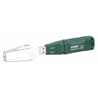 EXTECH Data Logger: 0%to 100% Relative Humidity Measured, -40°F to 158°F, -40°C to 70°C - Temperature & Humidity Data Loggers