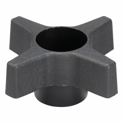 INNOVATIVE COMPONENTS Hand Knob: 4 Point, Plastic, M12 Thread - Snap-Lock 4-Arm Knobs