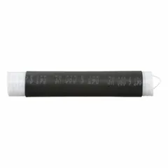 This cold shrink tubing is made of black EPDM rubber and measures 12 inches in length. It has an inner diameter of 1.94 inches before shrinking and 0.95 inches after shrinking. Used for insulating and sealing electrical connections, splices, and terminations in cable management applications.