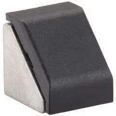 This inside corner bracket is designed for 30 Series aluminum framing systems. It measures 27 mm x 28 mm x 28 mm and is made of aluminum with an unfinished gray finish. The drop-in mounting type allows for easy installation in applications such as machine guards, workstations, and conveyor systems.