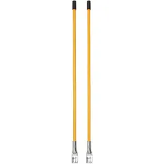 Universal nylon blade guide kit, 26 inches in height, yellow. Designed for snowplow blade edge applications to protect cutting edges and reduce wear during plowing. Helps maintain consistent ground contact for improved snow removal efficiency.