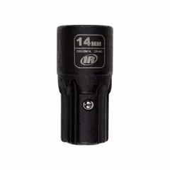 The INGERSOLL RAND DXS2SM14 is a 14 mm impact socket with a 6-point standard profile and 1 9/16 in overall length. It is designed for use with impact wrenches in fastening applications common in automotive, industrial, and maintenance settings.