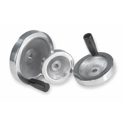 KIPP Hand Wheel: Solid, Aluminum, 3/4 in Bore, 200 mm Dia - Solid Hand Wheels