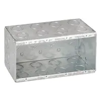 RACO Electrical Box: Steel, 4 Gangs, 3 1/2 in Box Dp, 7 3/8 in Box Wd, 3 3/4 in Box Ht (MPN 698)