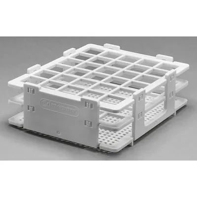 SP SCIENCEWARE Tube Rack: 4 1/8 in Overall Wd, 1 3/4 in Overall Ht, 5 in Overall Lg, Polypropylene - Lab Storage Racks
