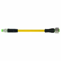 MURRELEKTRONIK Cordset: M8 Male Straight X M12 Female Right Angle, PVC, Yellow, 5 m Cable Lg (MPN 7000-88261-0100500)