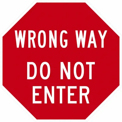 LYLE Traffic Sign: 18 in x 18 in Nominal Sign Size, 18 in x 18 in Nominal Sign Size (W x H) - Do Not Enter Signs
