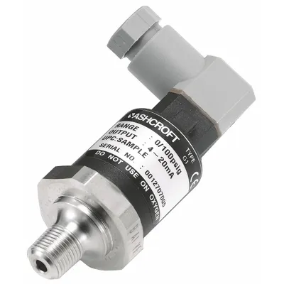ASHCROFT Pressure Transmitter: 0 psi to 100 psi, 1 to 5V DC - Pressure Transmitters with 4-Pin Mini-DIN Connector