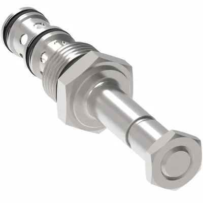 CHAR-LYNN Pressure Control Valve: Screw-In, Screw Adjustment, C-10-2 Valve Cavity Size - Pressure Control Cartridge Valves