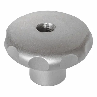 JW WINCO Quick Release Hand Knobs: Fluted, Stainless Steel, 5/16"-18 Thread - Quick-Release Fluted Knobs