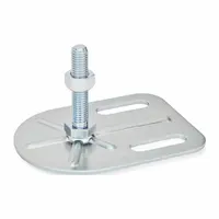 JW WINCO Male-End Leveling Mount: Swiveling Stud, 1/2"-13 Thread Size, 3 3/20 in, 2,698 lbf Capacity (MPN 42-80-1/2X13-100-G0-SK)