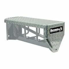 This aluminum replacement lid in silver finish is designed for truck storage locks and latches. It is compatible with manufacturer model number 5910024 and serves as a direct-fit component for repairing or maintaining cargo compartment closures.