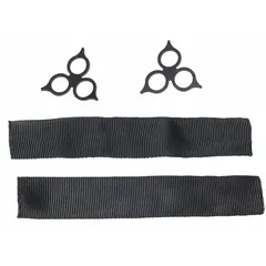 Replacement kit for soft shackles, includes two sleeves and two lock rings made from HMPE/polyethylene. Used in rigging and lifting applications where high-strength, lightweight components are needed for secure connections.