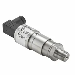 Piston-actuated miniature pressure switch with 1/4" MNPT pressure connection and Micro DIN electrical connector. Features 1NO/1NC contact configuration and adjustable pressure range of 200 psi to 2,000 psi. Suitable for monitoring or controlling pressure in hydraulic and pneumatic systems.