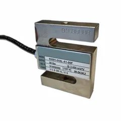 S Beam load cell for tension force measurement with 15,000 lbf capacity. Features 0.02% hysteresis and 0.01% repeatability. Includes 20 ft cable. Suitable for industrial weighing and force monitoring applications such as hopper and tank weighing, material testing, and process control.