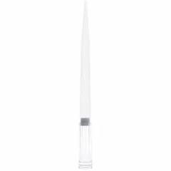 Sterile, single-use pipette tip made of clear polypropylene with a built-in filter to block aerosols and liquids. Autoclavable and designed for universal pipettes. Suitable for precise liquid handling in molecular biology, PCR, and other applications requiring contamination control.