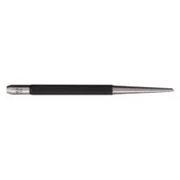Center Punch: 1/16 in Tip Size, Round, 3 in Overall Lg, 1 7/8 in Taper Lg, Knurled Grip, Box, 117AA