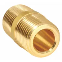 Pipe Nipple: Brass, 1/2 in Nominal Pipe Size, 1 1/2 in Overall Lg, Threaded on Both Ends, Seamless (MPN 8-8 MCN-B)