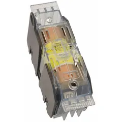 Non-indicating fuse block cover rated for 600 V AC and 31 A to 60 A. Compatible with BUSSMANN RM fuse series. Designed for use with H/RK1/RK5 fuse classes in electrical distribution systems.