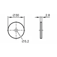 IFM RFID tag: High-Freq RFID Tag, IP68, Screw/Stick-On, 10 Pack Quanity, Disc, Workpiece Carriers (MPN E80425)