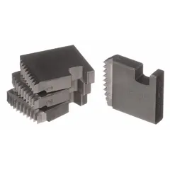 This replacement pipe die is designed for use with Ridgid handheld heads to cut NPT threads on 1-1/4 in pipe. Suitable for aluminum, galvanized steel, and steel materials. Commonly used in plumbing, HVAC, and industrial piping applications for manual or handheld power threaders.