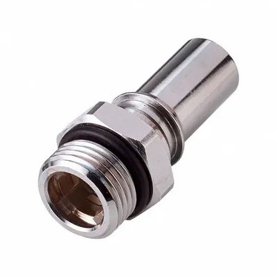 CPC Quick Connection Coupling: Straight, 1/2 in Pipe Size, Cool Blue, Quick Disconnect - Chrome-Plated Brass Quick-Disconnect Tube Fittings