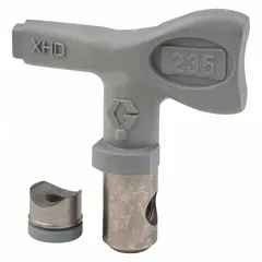 This GRACO airless spray gun tip has a 0.035 in orifice size and is colored gray. It is designed for use with the XTR series and is compatible with model XHD001. Suitable for applying coatings in industrial painting operations.