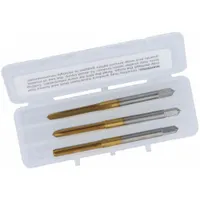CLEVELAND Tap Kit: #4-48 UNF, H2 / 2B, 3 Flute, TiN Coated High Speed Steel (MPN C84225)