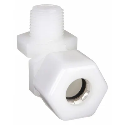 PARKER N10ME8 Nylon Compression Fitting Elbow, 5/8 in OD x 1/2 in MNPTF - General Purpose Nylon Compression Fittings