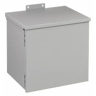 HOFFMAN Enclosure: Steel, 6 in x 6 in x 4 in, 3R, Solid Cover, Hinged, Included - Steel Enclosures with Hinged Covers