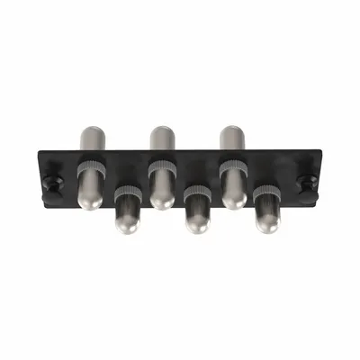 PANDUIT Fiber Optic Adapter Panel: Single Mode, OS2, 6 Fiber Ports, ST, UPC, Simplex - Fiber Optic Adapter Plates