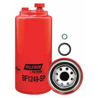 BALDWIN FILTERS Fuel Filter: Spin-On, 3 11/16 in Outside Dia, 1"-14 Thread Size, Cellulose (MPN BF1249-SP)