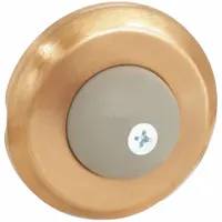Door Stop: Wall - Mounted, 2 1/2 in Wd, 1 3/4 in Overall Ht, Bronze (MPN 406.10)