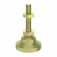 Steel pivot leveling foot with zinc-plated finish for drop-in mounting on single extrusion profiles. Features M8 thread and adjustable height. Measures 23 mm x 23 mm x 69.85 mm. Used for leveling and support in industrial framing and conveyor systems