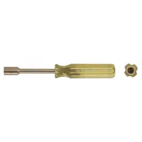 AMPCO Solid Round Shank Nut Driver: Straight, SAE, Without Magnetized Tip, Std, 3/4 in Tip Size (MPN ND-3/4)