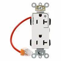 LEVITON Plugs and Receptacles: Duplex, 5-20, White, 125V AC, 20 A, 2 Pole / 3 Wire (MPN M1636-1CW)