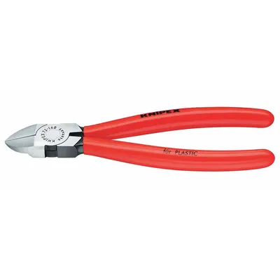 KNIPEX Diagonal Cutting Plier: Flush, Straight, Narrow, 1/2 in Jaw Lg, 1/2 in Jaw Wd - Flush-Cut Diagonal-Cutting Pliers