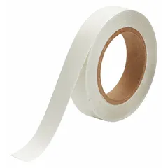 This clear vinyl banding tape is used for color-coding pipes in industrial facilities to identify contents and flow direction. The tape is non-reflective, measures 1 inch wide by 90 feet long, and is suitable for pipe marking applications per standard practices.