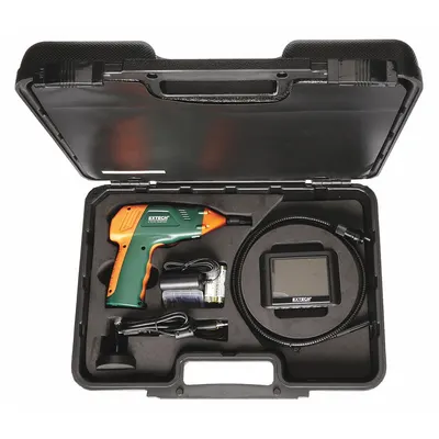 EXTECH Inspection Camera: 640 x 480, 36 in Shaft Lg, 0.35 in Shaft Dia, 9 mm Camera Dia - Borescopes with Detachable Monitor