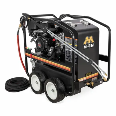 MI-T-M Gas-Powered Pressure Washer: Heavy Duty, Cart, 4,000 psi, 3.3 gpm - Hot Water Pressure Washers