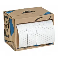PIG Sorbent Roll: 60 ft Lg, 15 in Wd, Polypropylene, White, 60 ft Roll Lg, 15 in Roll Wd (MPN MAT442)