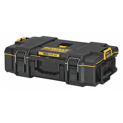 DEWALT DWST08165 Tough System Tool Organizer Box, 2 Compartments, Plastic, Black - Tough System Tool Organizer Boxes