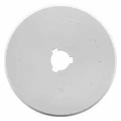 Tungsten rotary cutter blade with 60 mm diameter and 0.3 mm thickness, supplied in a 5-pack. Designed for straight cutting of textiles, paper, and light materials. Fits compatible rotary cutters.